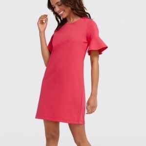 Draper James Bell Sleeve Fuchsia Pink Shift Dress